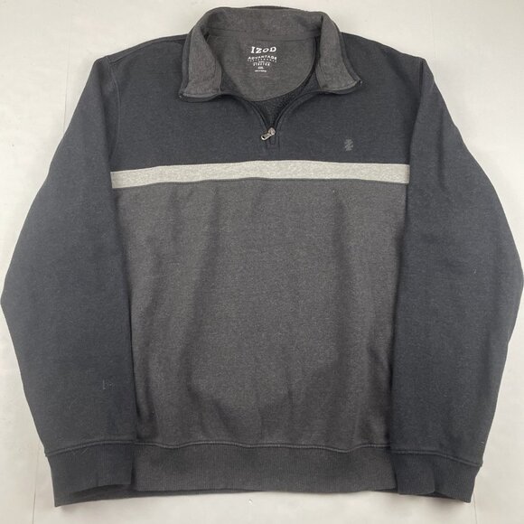 IZOD Advantage Performance Stretch 1/4 Zip Sweater Men’s XXL Black Active Golf - Picture 2 of 9